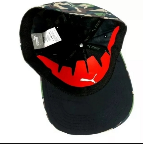 Puma Mens Baseball Cap Camo Stretch Fit Pre Curved L/XL Structured Fit New - Picture 7 of 9